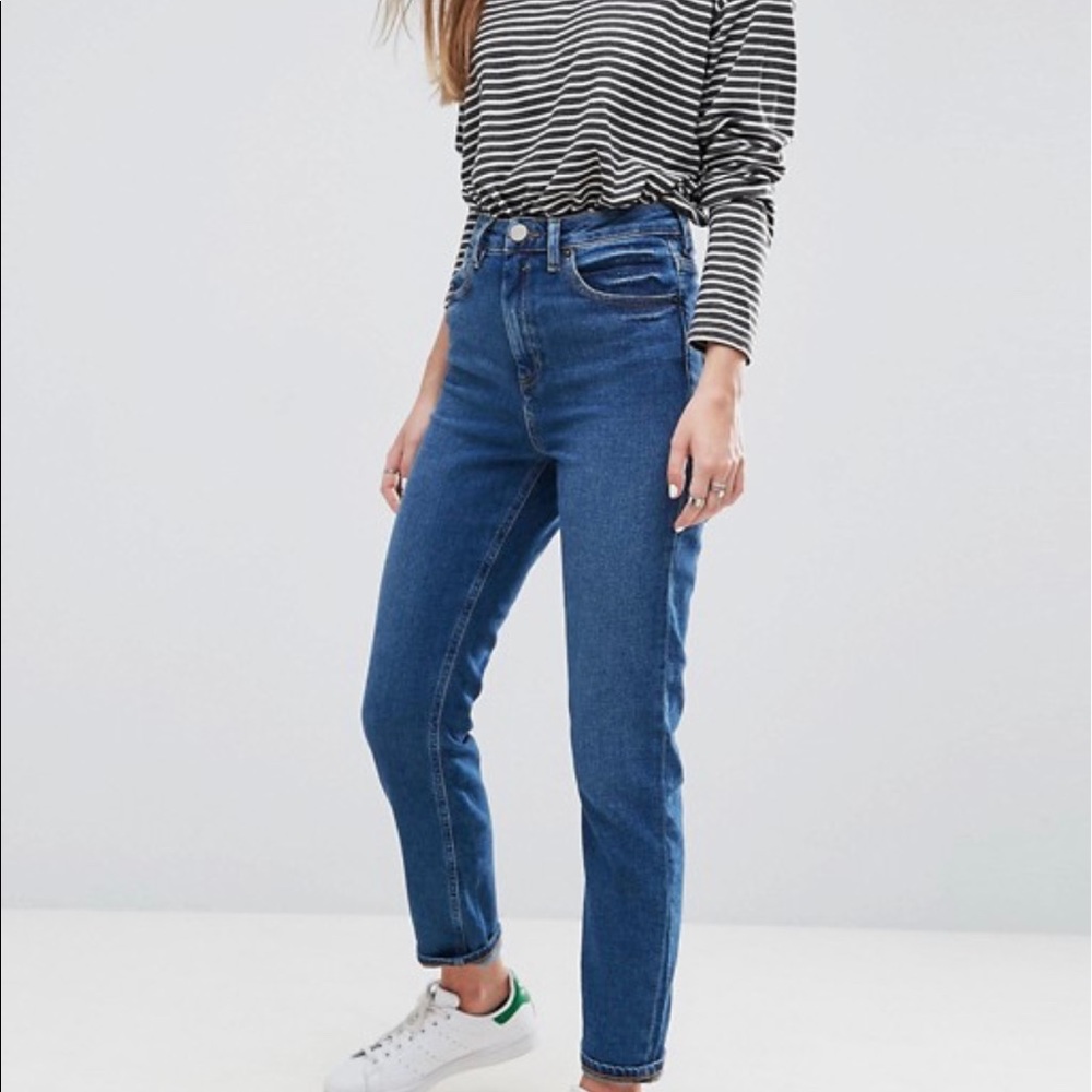 ASOS high rise mom jean